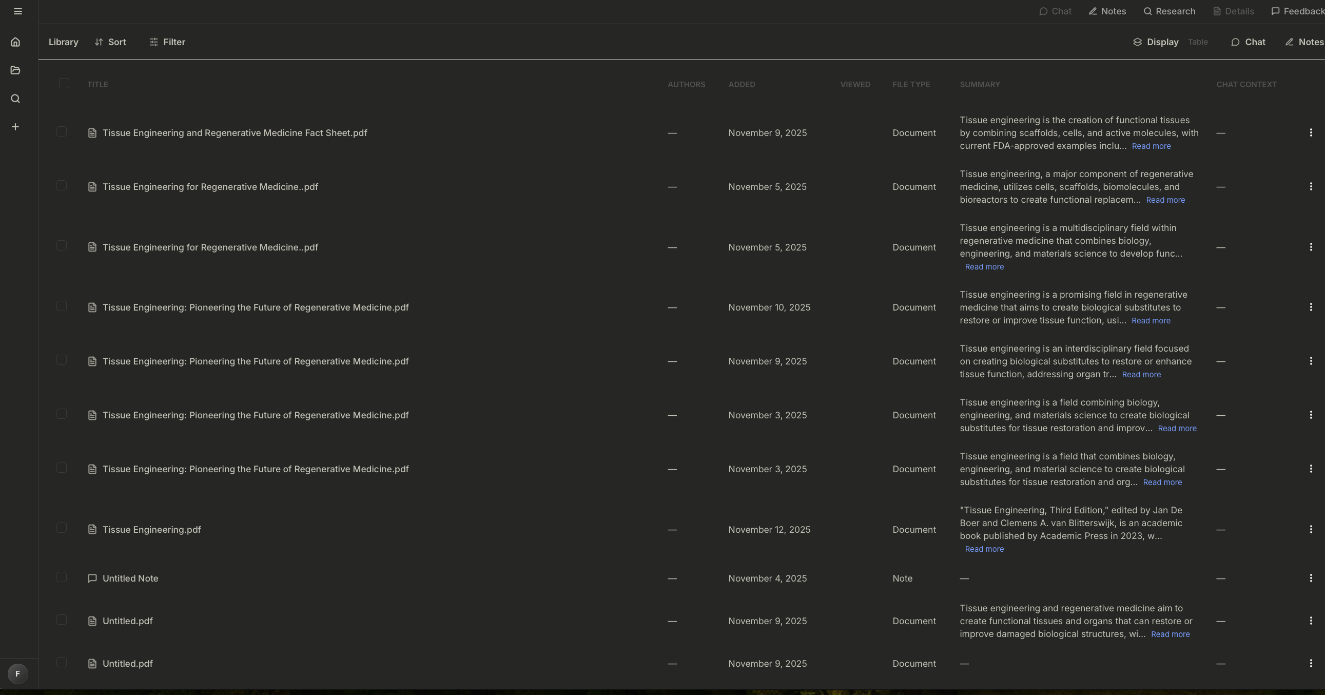Research Hub & Note-Taking